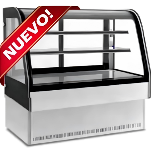 Vitrina Exhibidora De Cristal Curvo, Capacidad De 387 Litros Marca Migsa (GN-1500C2)
