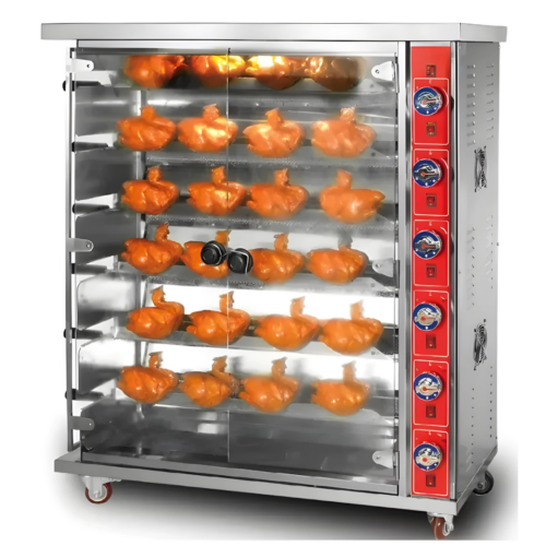 Rostizador de Pollos a Gas de 6 Varillas "24-30 Pollos" Marca Migsa (WE32)