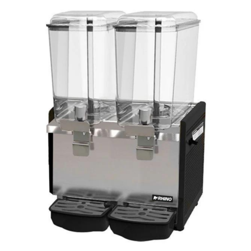 Dispensador de bebidas frias 2 tanques de 18Lts Marca Rhino (DISBEF-2T)